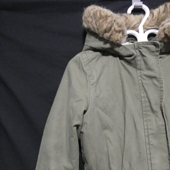 GAP KIDS | xl - extra large regular | Hooded Olive Green Sherpa Lined Parka - Picture 5 of 16